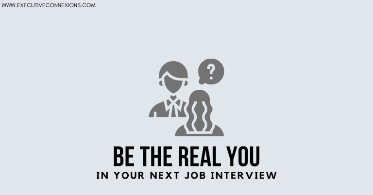 Be the real you in your next job interview