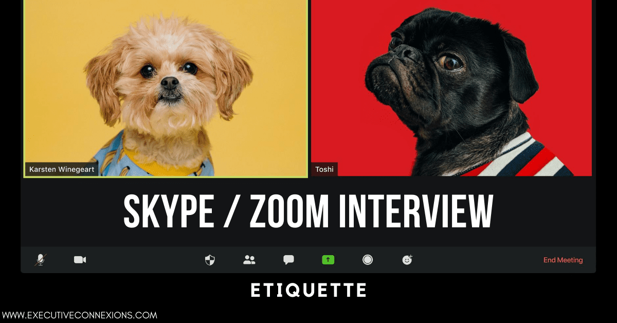 Skype/Zoom call etiquette